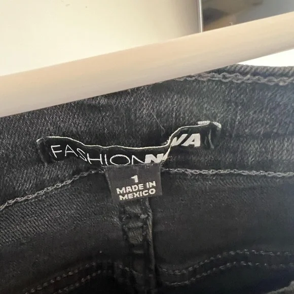 High Waisted Skinny Jeans Blue + Washed Black Stretch Size 25 - Picture 7 of 7